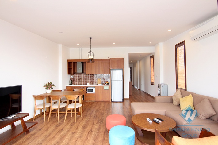Top floor two bedrooms apartment for rent in the heart of Tay Ho, Ha Noi